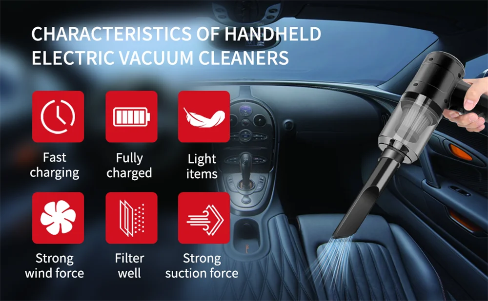 C&M Pro Car Vacuum - High Power Interior Cleaner